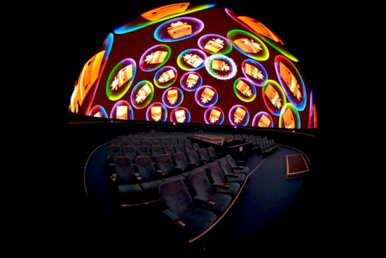 The interior of the Sir Patrick Moore Planetarium