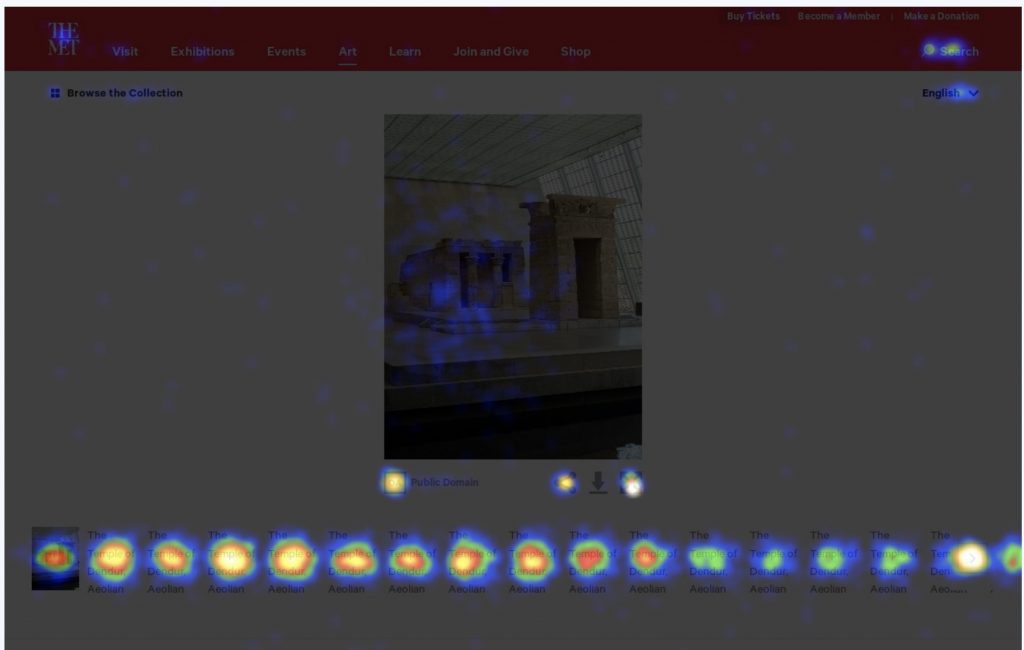 Heatmap of page with additional images
