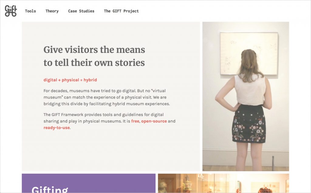 A screenshot of the GIFT Framework website