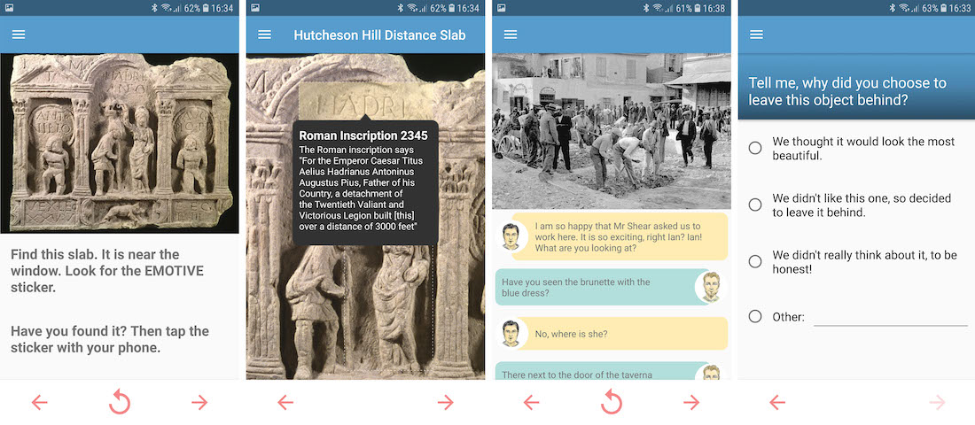 A screenshot of different screens and templates with artwork and text. 