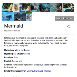 Google Knowledge Panel for Mermaid