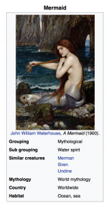 Wikipedia article about mermaid