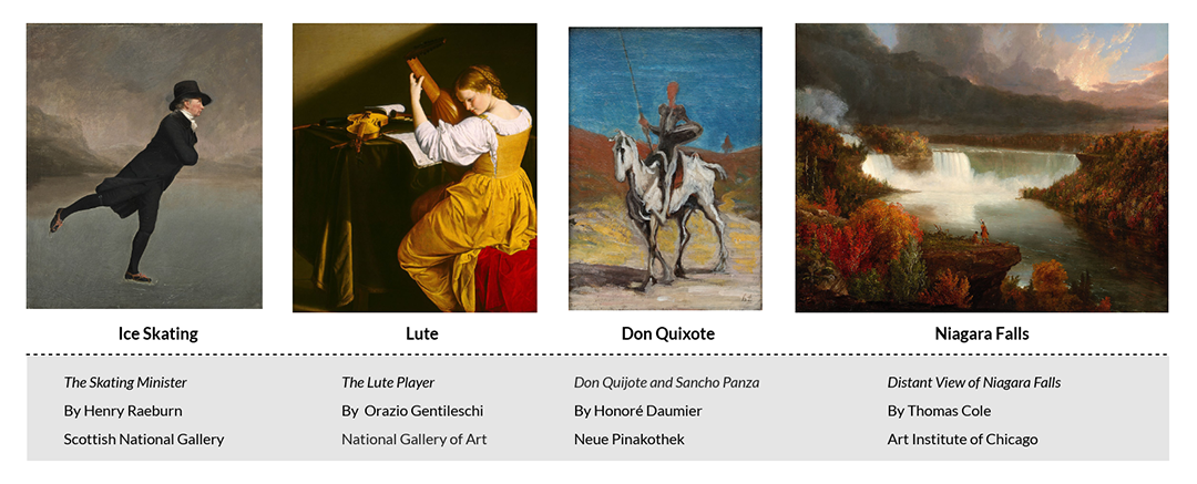 Examples of painting images used on Wikipedia articles