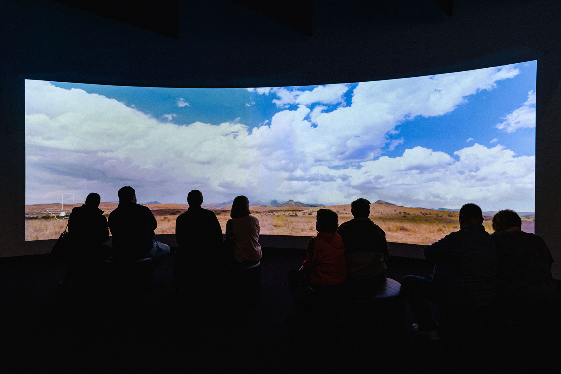 Visitors in the "Many Languages" experience