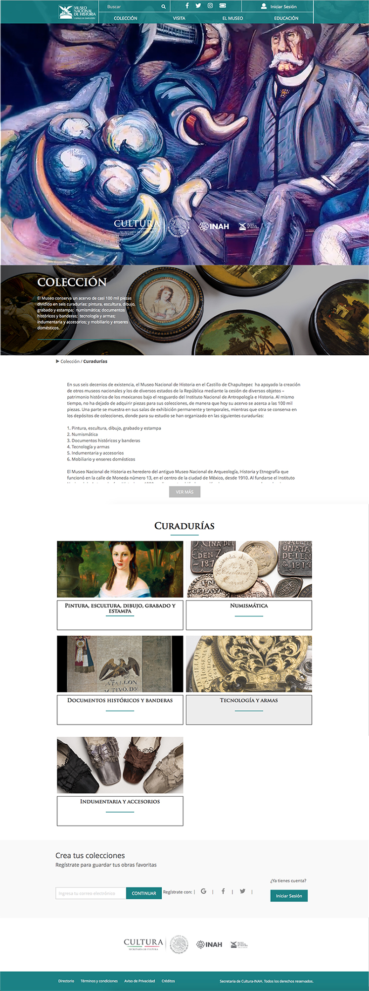 Graphic interface of Museos de México